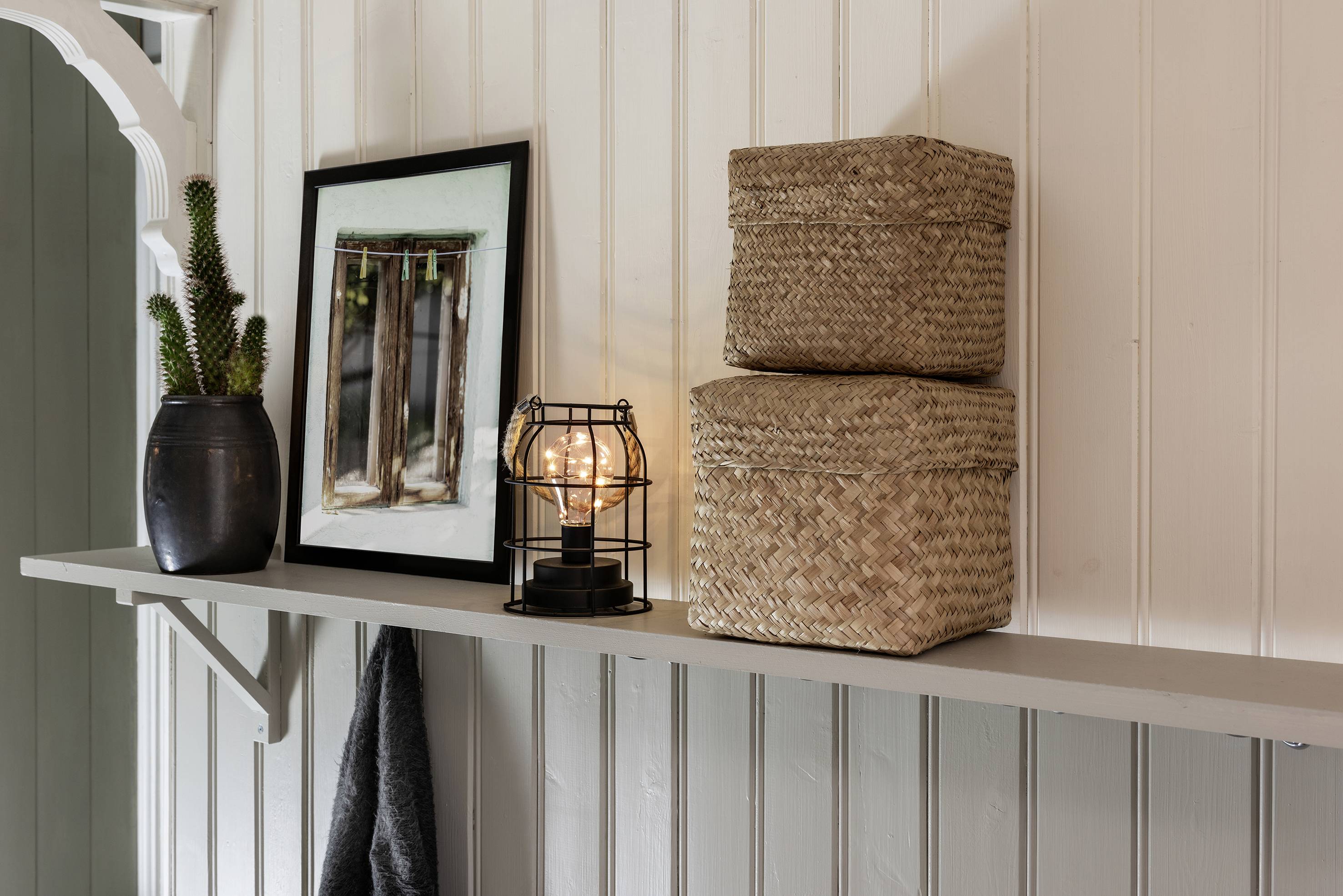 Konstsmide 1815-780 LED-Laterne LED Schwarz mit Schalter, Timer