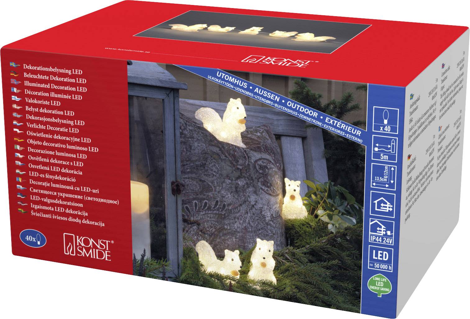 Konstsmide 6287-103 Acryl-Figur EEK: F (A - G) Eichhörnchen Warmweiß LED Klar