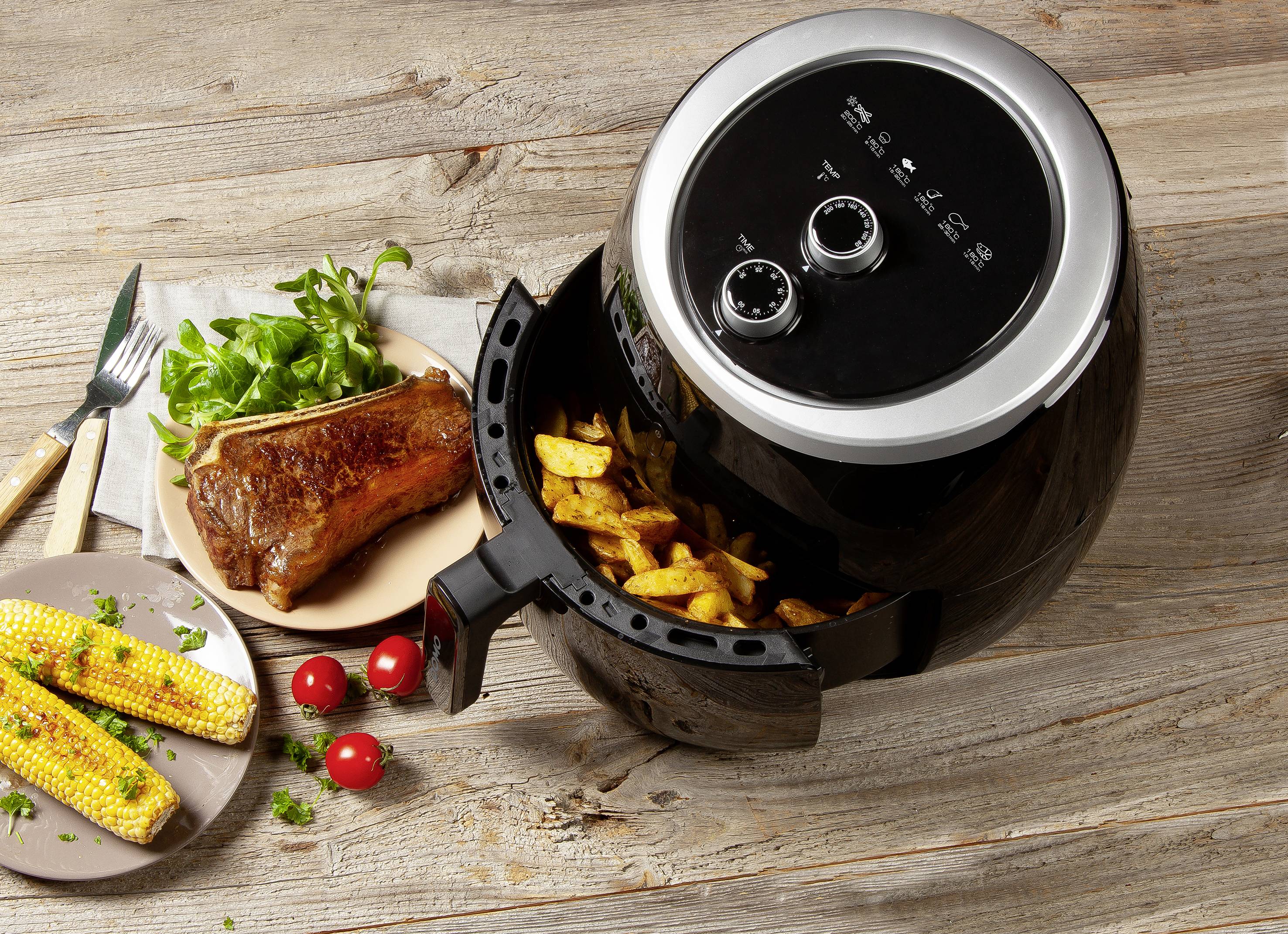 DOMO Deli-Freyer XXL Fritteuse Timerfunktion, mit Display, Cool-Touch-Gehäuse, Antihaftbeschichtung