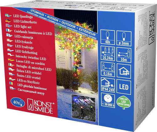 3610-500 Micro-Lichterkette Außen netzbetrieben Anzahl Leuchtmittel 80 LED Beleuchtete L