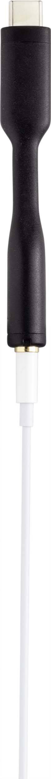 Ein schwarzer HDMI-Adapter mit weißem Kabel, für Video- und Audiosignale geeignet.