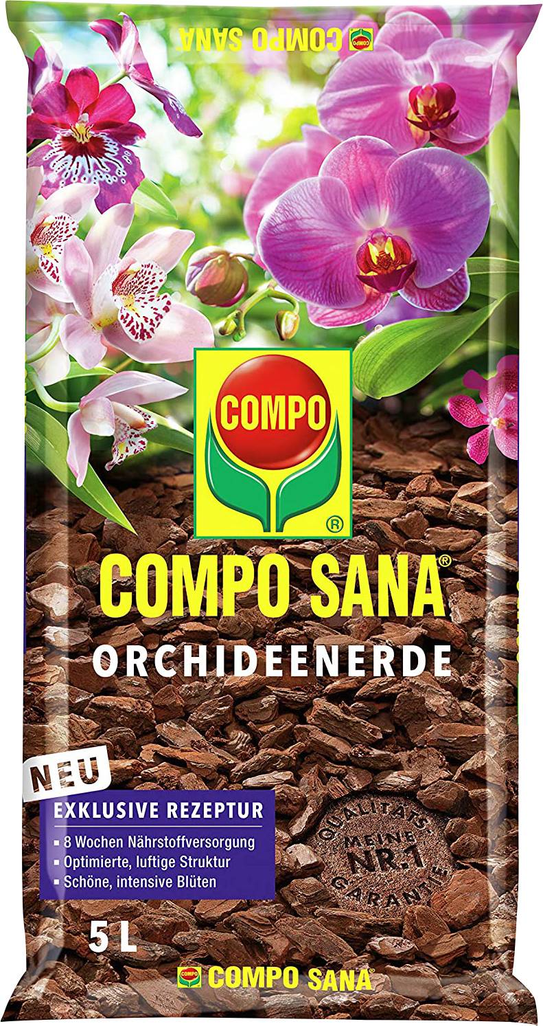Compo 1161102 SANA Orchideenerde 5 Liter 5l
