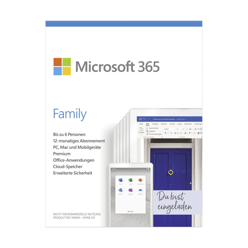 Microsoft 365 Family version complète, 6 licences Windows, Mac, Android, iOS Pack Office