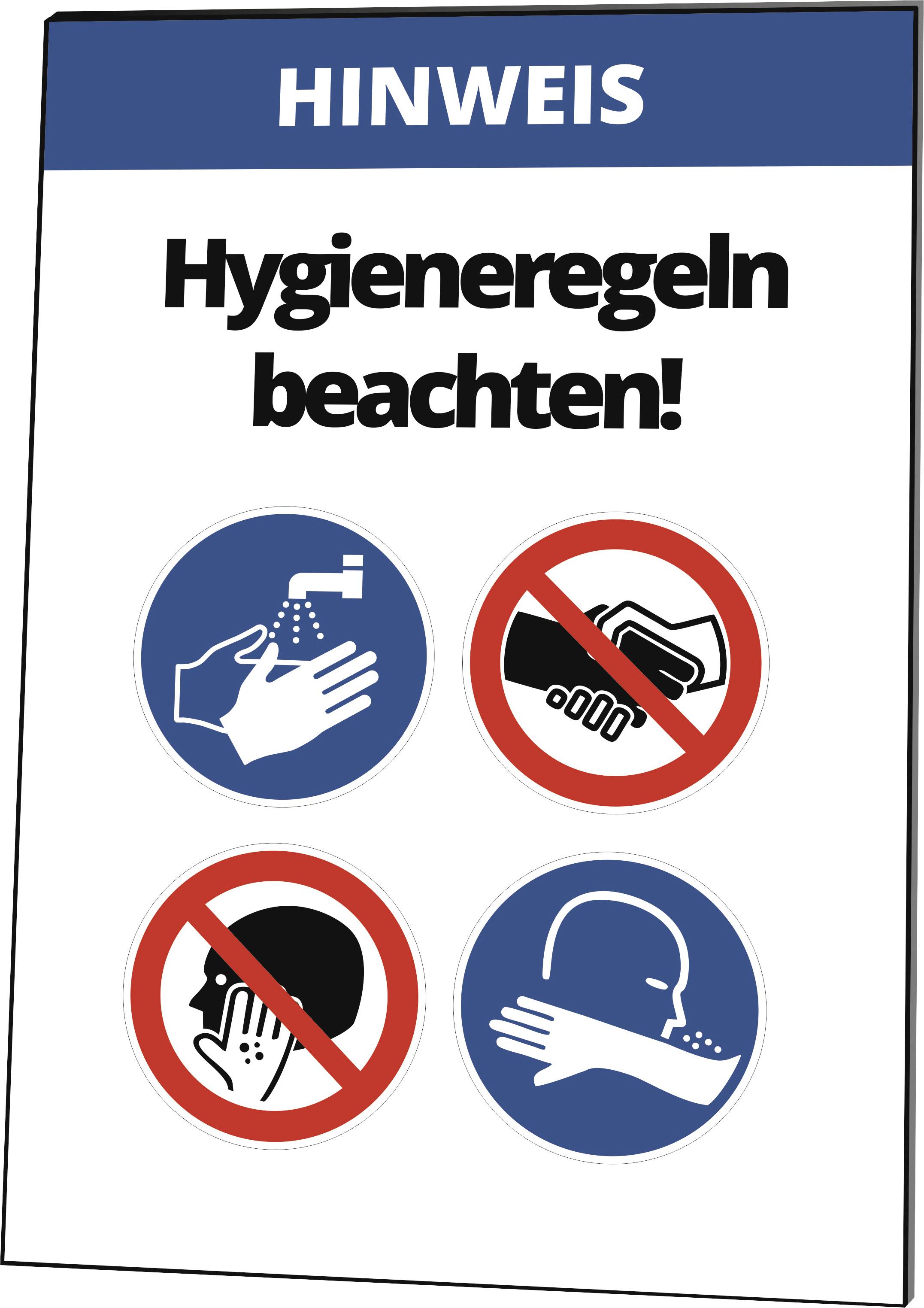 Cimco 182812 Warnaufsteller Hygieneregeln beachten! 1 St.