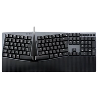 Perixx PERIBOARD-535 BL DE USB Tastatur Deutsch, QWERTZ Schwarz Ergonomisch Perixx PERIBOARD-535 BL DE USB Tastatur Deutsch, QWERTZ Schwarz Ergonomisch