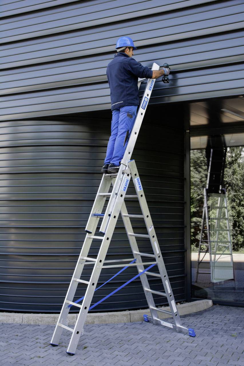 Krause 131669 131669 Aluminium Multifunktionsleiter inkl. Traverse Arbeitshöhe (max.): 7.50m 25.5kg