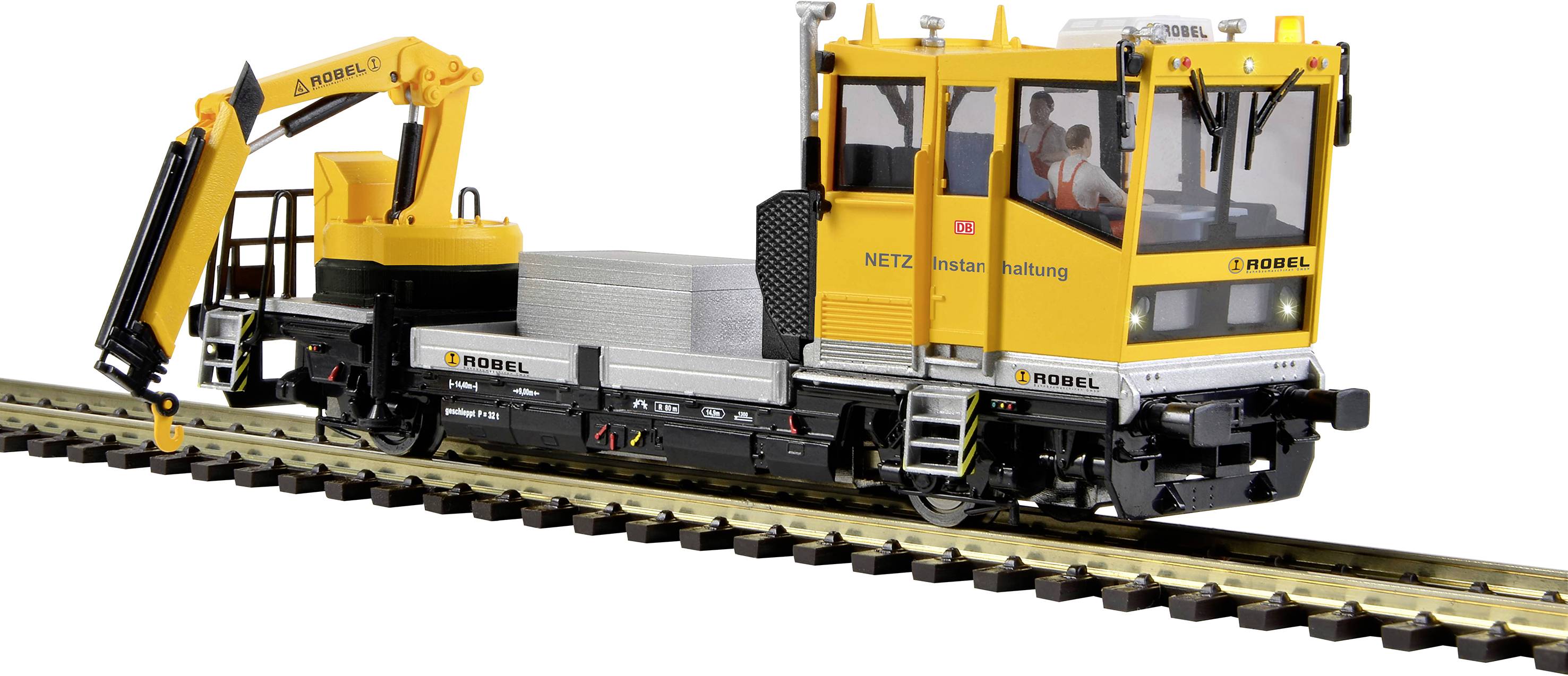 Viessmann Modelltechnik 2620 H0 ROBEL Gleiskraftwagen 54.22 DB Netz mit motorisch bewegtem Kran, Fu