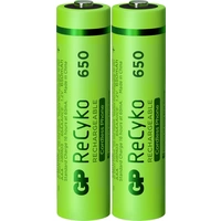GP Batteries GPRCK65AAA554C2 Micro (AAA)-Akku NiMH 650 mAh 1.2V 2St. GP Batteries GPRCK65AAA554C2 Micro (AAA)-Akku NiMH 650 mAh 1.2V 2St.