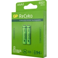 GP Batteries GPRCK65AAA554C2 Micro (AAA)-Akku NiMH 650 mAh 1.2V 2St. GP Batteries GPRCK65AAA554C2 Micro (AAA)-Akku NiMH 650 mAh 1.2V 2St.
