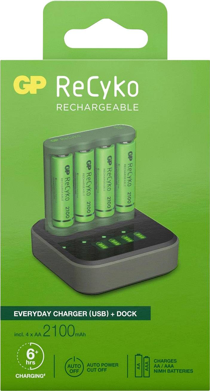 GP GPRCKCHB421D400 Rundzellen-Ladegerät NiMH Micro (AAA), Mignon (AA)