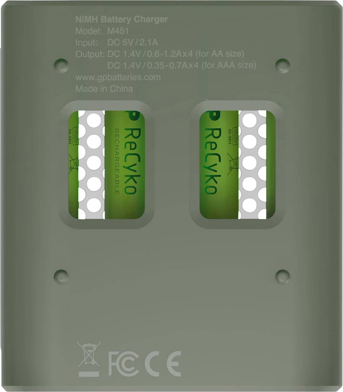 GP GPRCKCHM451U431 Rundzellen-Ladegerät NiMH Micro (AAA), Mignon (AA)