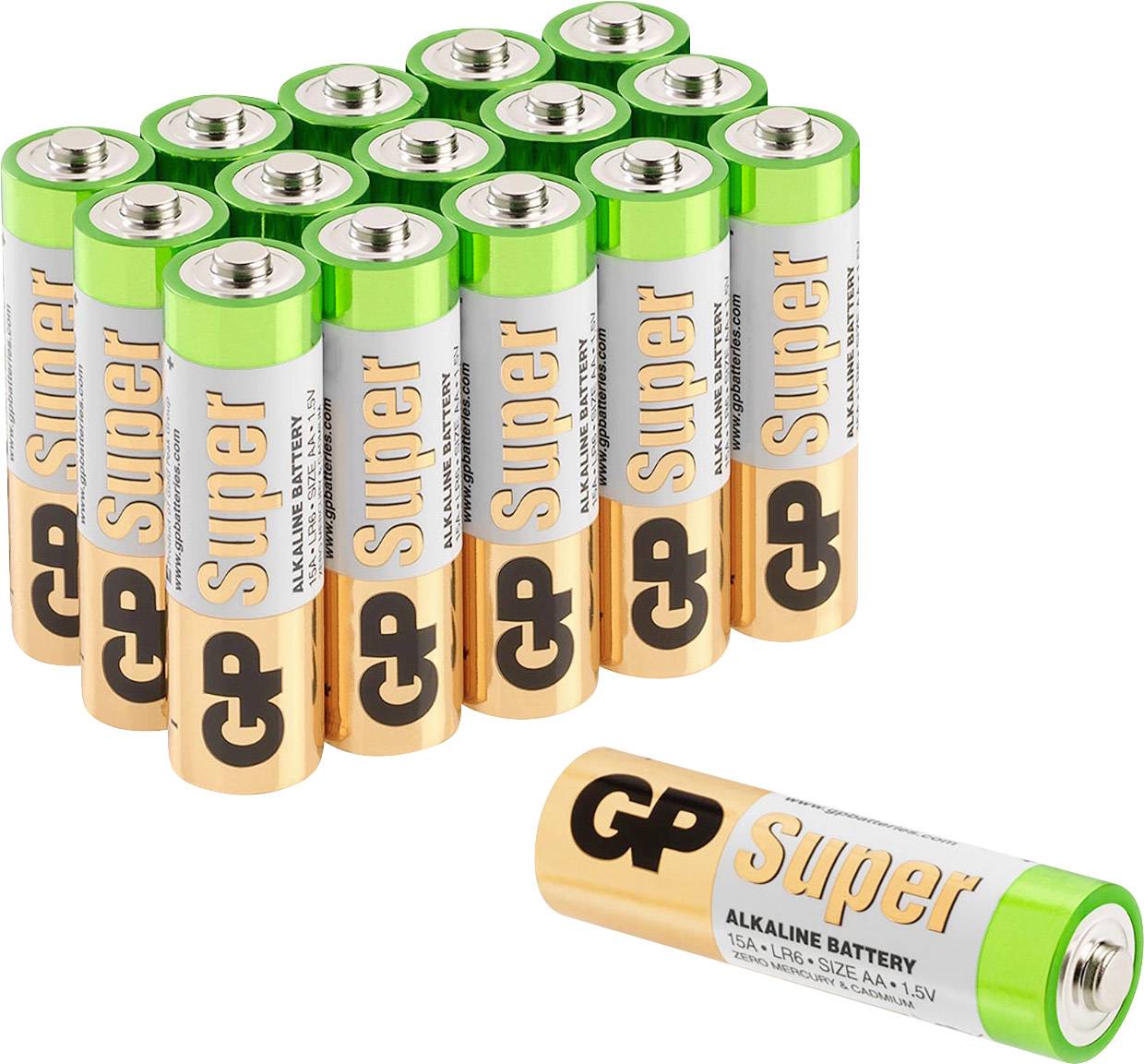 GP Batteries Super 8 + 8 gratis Micro (AAA)-Batterie Alkali-Mangan 1.5V 16St.