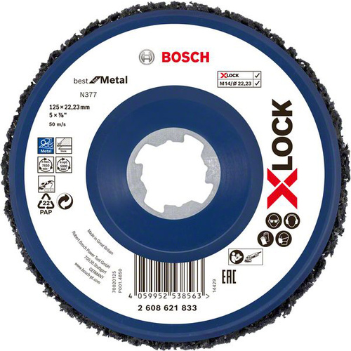 Bosch Accessories 2608621833 X-LOCK Polierscheibe Durchmesser 125mm Bohrungs-Ø 22.23mm 1St.