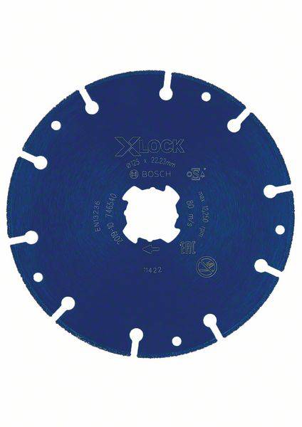 Bosch Accessories 2608900533 X-LOCK Diamanttrennscheibe Durchmesser 125 cm Bohrungs-Ø 22.23 mm Metall 1 St.