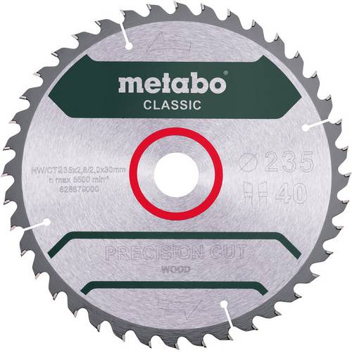 Metabo 628679000 Kreissägeblatt 235 x 30 x 2 mm Zähneanzahl: 40 1 St.