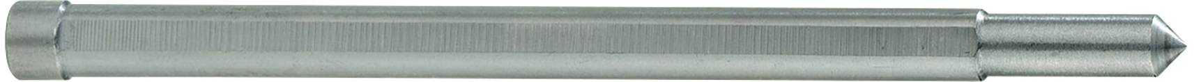 Ein langer, zylindrischer Metallstift mit glatter Oberfläche und einer leicht konischen Spitze.