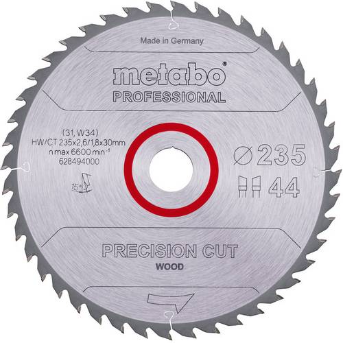 Metabo 628494000 Kreissägeblatt 235 x 30 x 2.6 mm Zähneanzahl: 44 1 St.