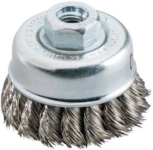 Topfbürste 100x05 mm  m 14 Stahldraht gezopft Drahtstärke 050 mm (623711000 - Metabo