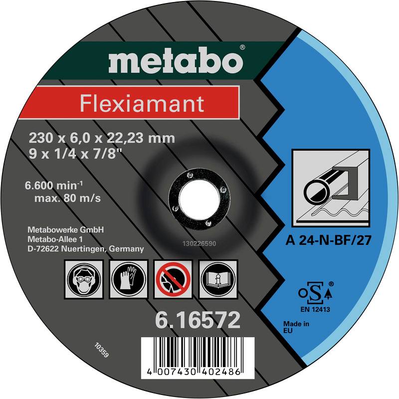Metabo 616563000 Schruppscheibe gekröpft 22.23 mm 10 St.