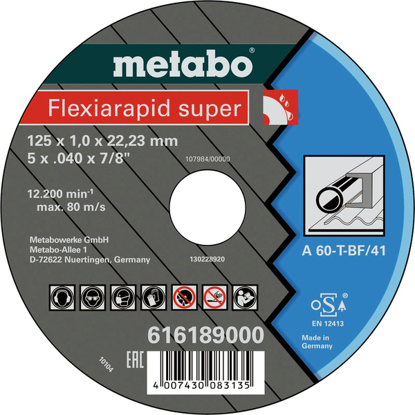 Metabo 616189000 Trennscheibe gerade 22.23mm 25St.