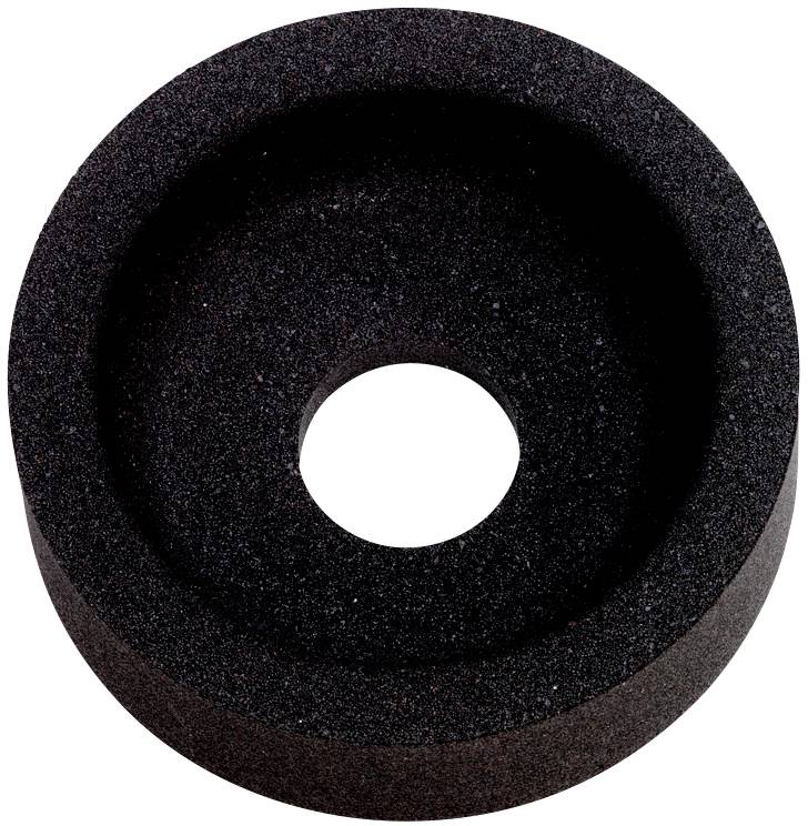 Ein runder, schwarzer Schaumstoffring mit einer zentralen Öffnung; möglicherweise ein Flansch oder Dichtungsring.