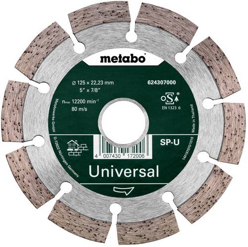 Metabo 624296000 Diamanttrennscheibe Durchmesser 125 mm Bohrungs-Ø 22.23 mm Beton 1 St.