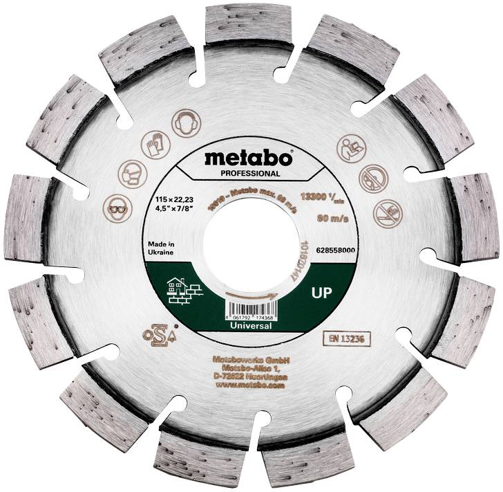 Metabo 628558000 Diamanttrennscheibe Durchmesser 115mm Bohrungs-Ø 22.23mm 1St.