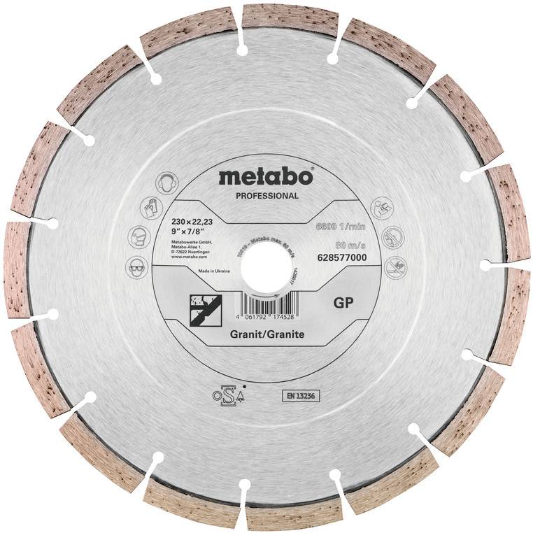 Ein Metabo Professional Diamantsägeblatt mit der Beschriftung 