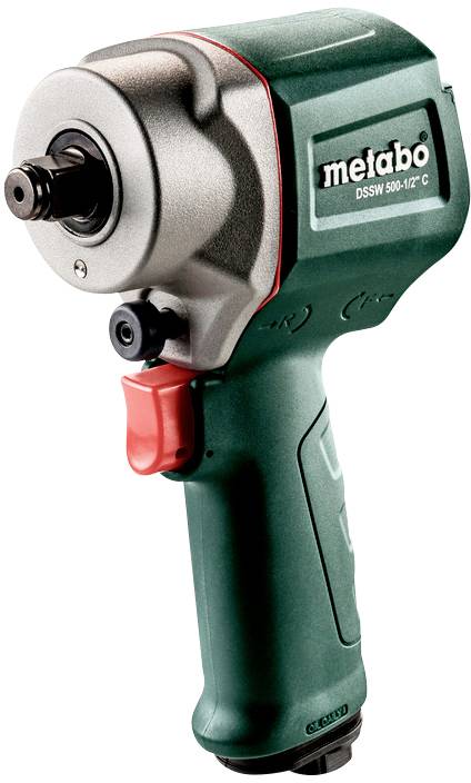 Ein grüner Schlagschrauber der Marke Metabo, Modell DSSW 500-1/2