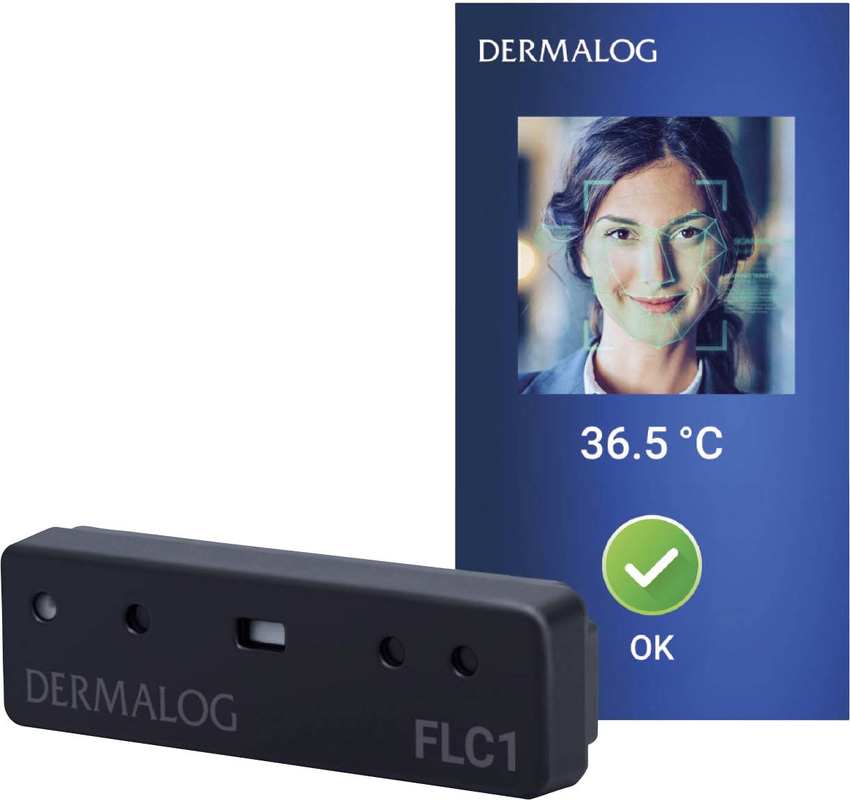Dermalog FLC1 Light Edition Temperaturzugangsüberwachung Echtbildanzeige, Berührungslose IR-Messung