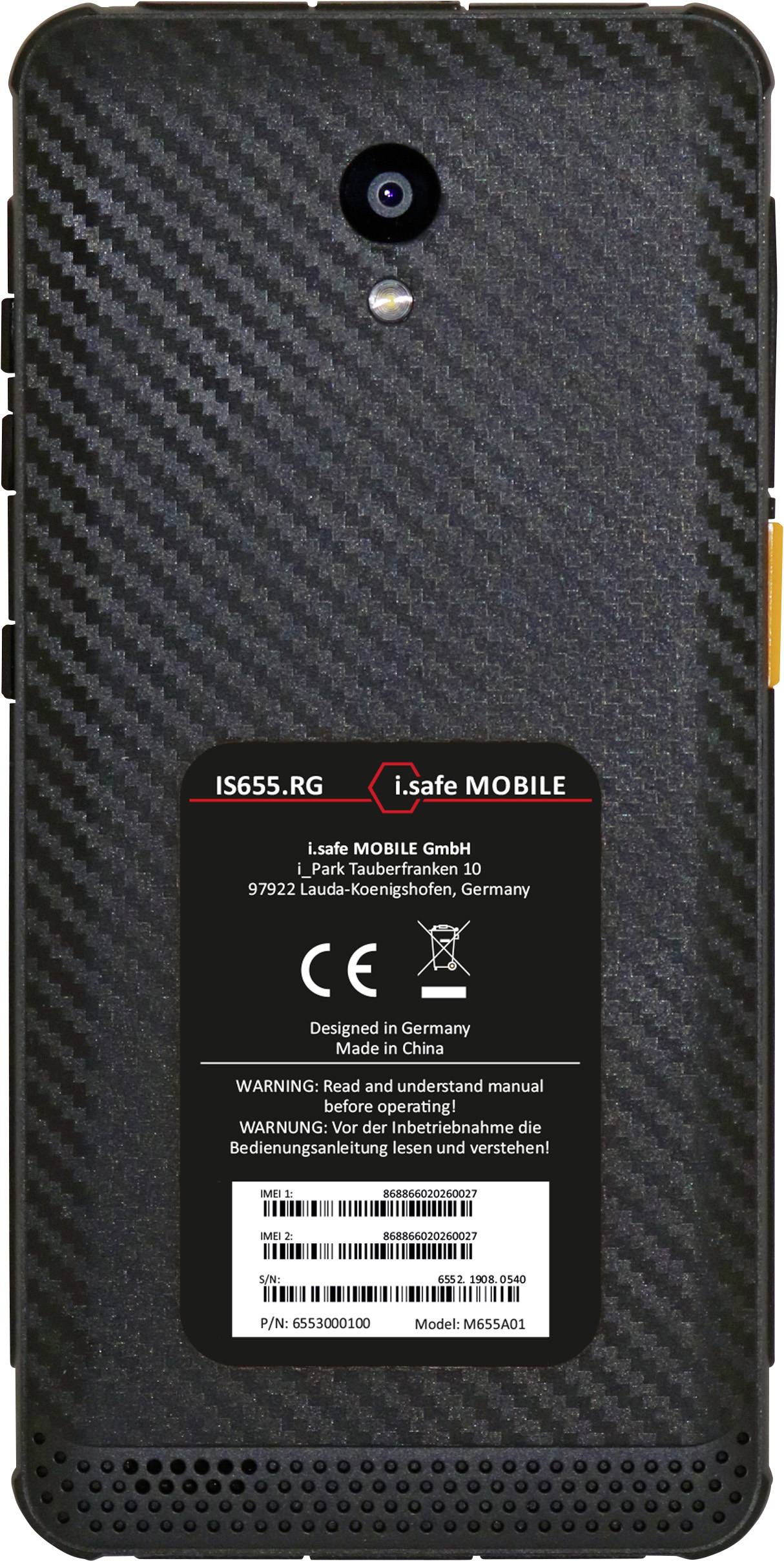 i.safe MOBILE IS655.RG Industrie Smartphone 32 GB 14 cm (5.5 Zoll) Android™ 10 Single-SIM