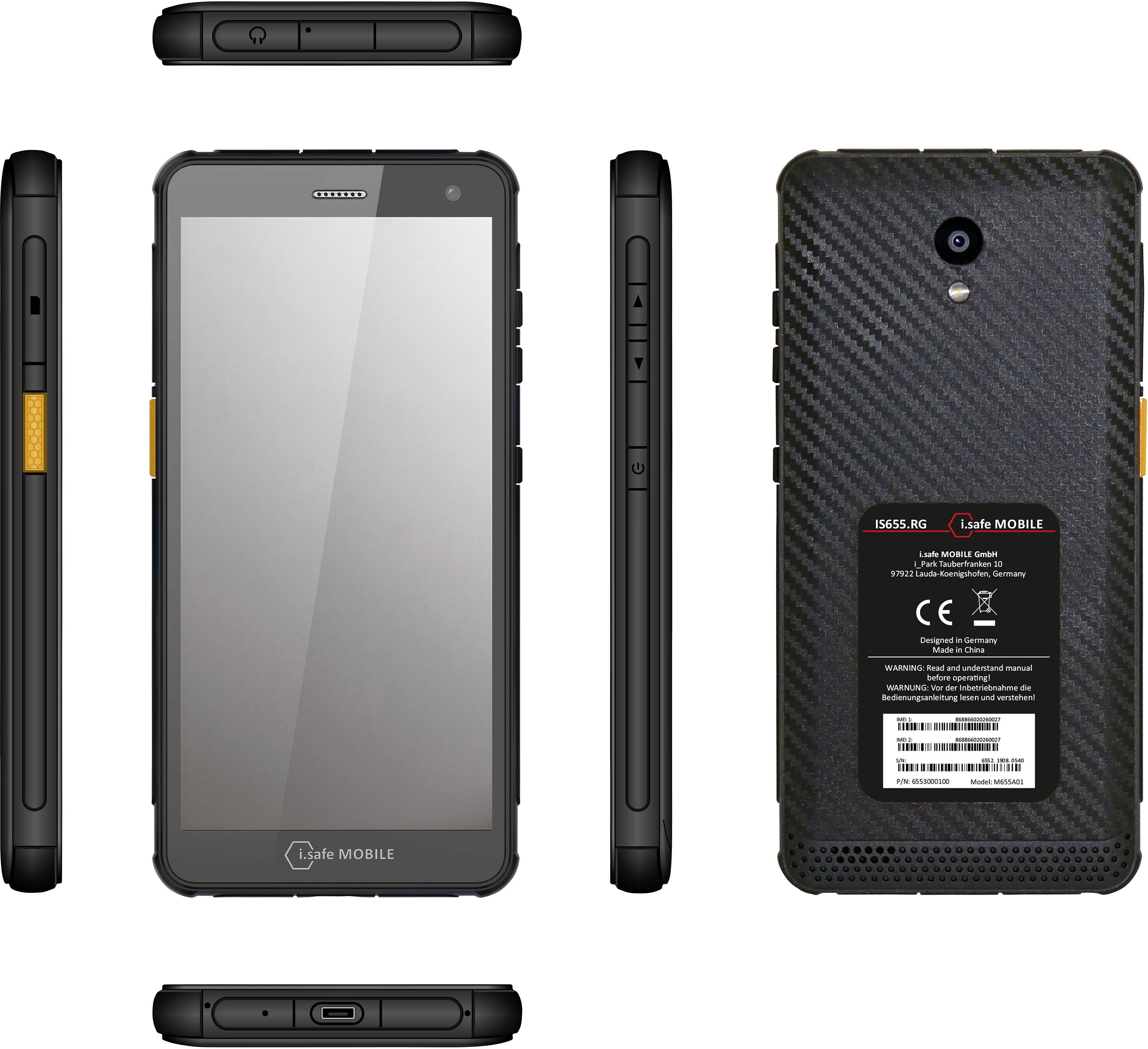 I.safe MOBILE IS655.RG Industrie Smartphone 32 GB 14 cm (5.5 Zoll) Android™ 10 Single-SIM