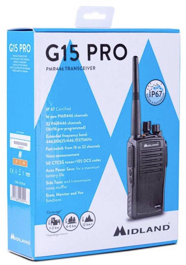Midland G15 Pro C1127.03 PMR-Handfunkgerät