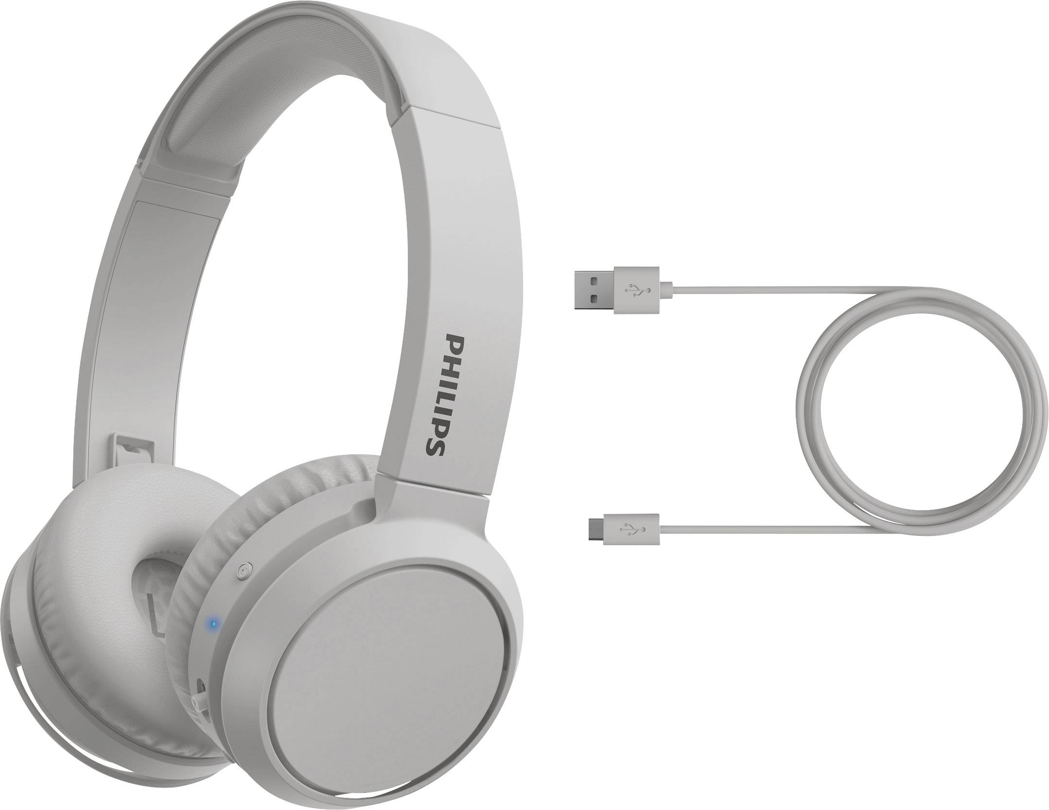 Philips TAH4205WT On Ear Kopfhörer Bluetooth® Weiß Lautstärkeregelung, Faltbar