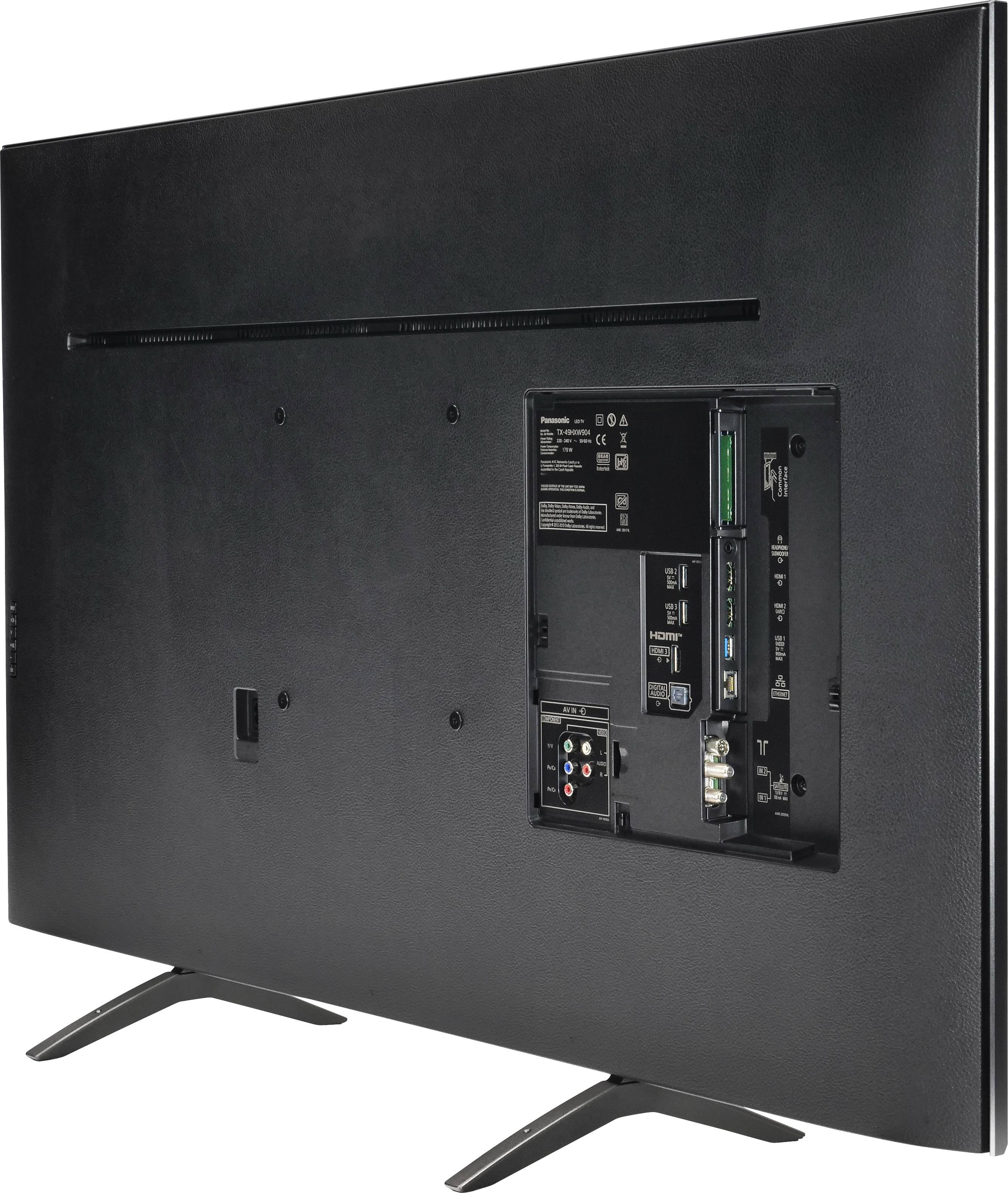 Panasonic TX-49HXW904 LED-TV 123 cm 49 Zoll EEK G (A - G) DVB-T2, DVB-C, DVB-S2, UHD, Smart TV, WLAN, PVR ready, CI+ Schwarz