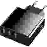 Eaxus USB-Ladegerät 3-Fach Handy Ladegerät mit Schnellladefunktion USB Schwarz