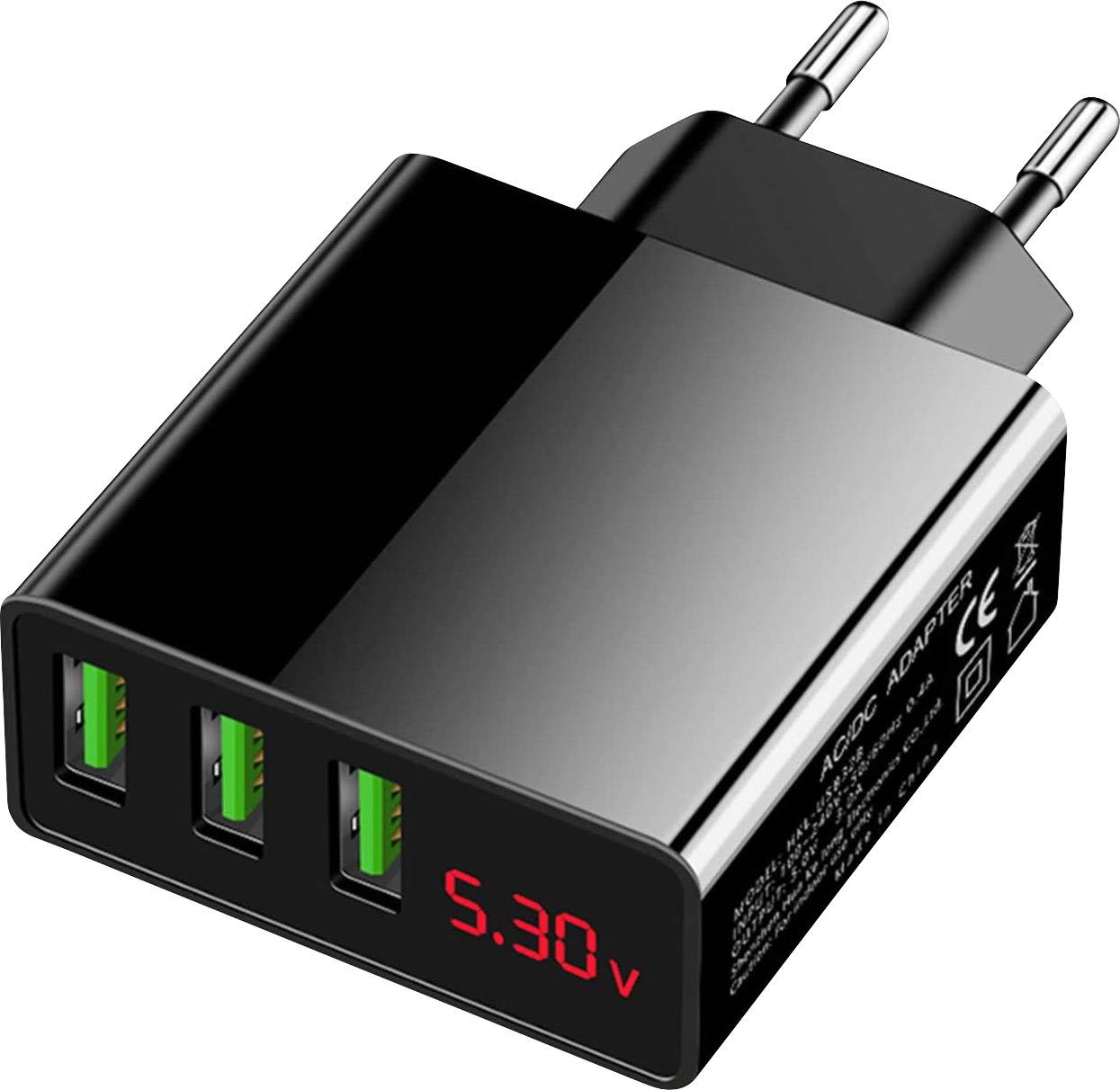 Eaxus USB-Ladegerät 3-Fach USB Ladegerät 45 W 3x USB-A Schwarz Schnellladegerät