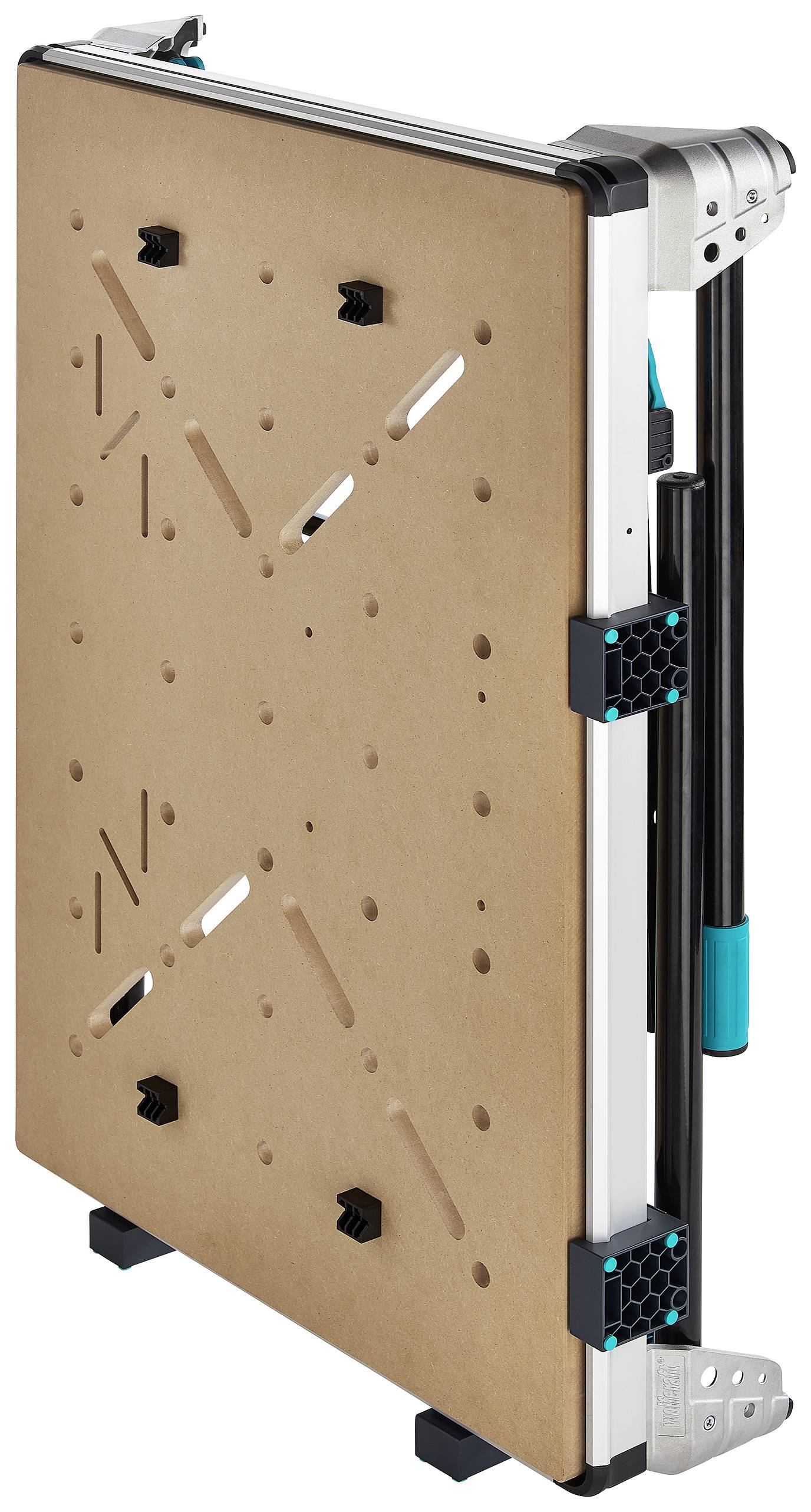 Wolfcraft 6909000 MASTER work 1600 mobiler Arbeitstisch 21kg Schwarz, Silber