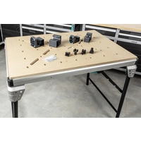 Wolfcraft 6909000 MASTER work 1600 mobiler Arbeitstisch 21kg Schwarz, Silber Wolfcraft 6909000 MASTER work 1600 mobiler Arbeitstisch 21kg Schwarz, Silber