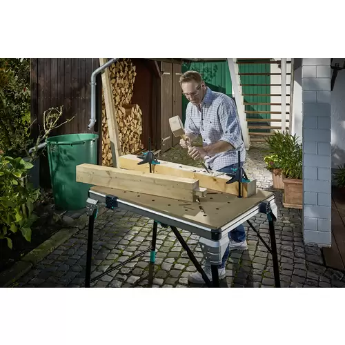 Wolfcraft 6909000 MASTER work 1600 mobiler Arbeitstisch 21kg Schwarz, Silber Wolfcraft 6909000 MASTER work 1600 mobiler Arbeitstisch 21kg Schwarz, Silber