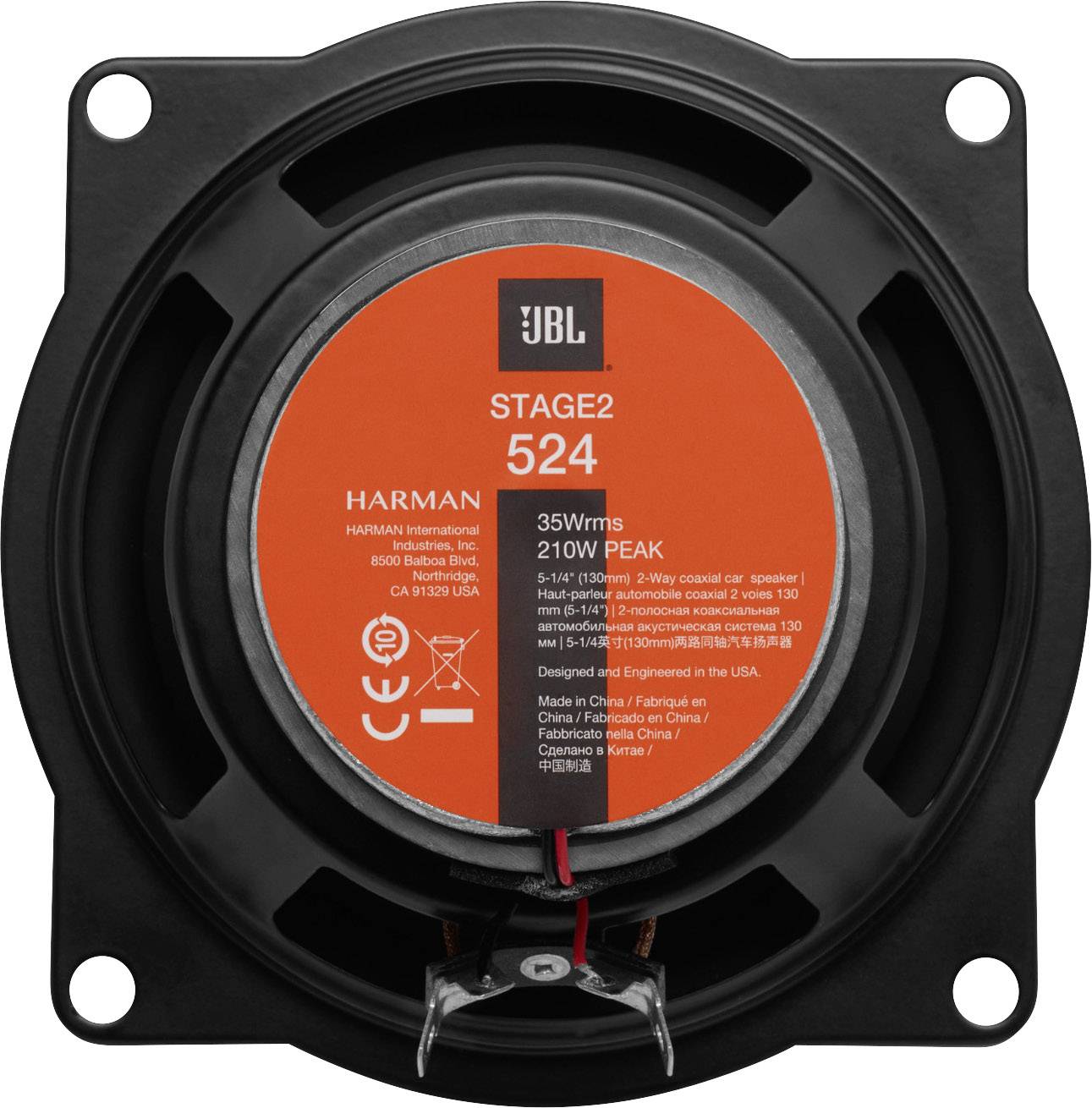 JBL Stage2 524 2-Wege Einbau-Lautsprecher 135W Inhalt: 2St.