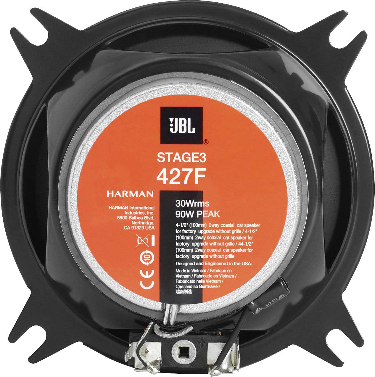 JBL Stage3 427 2-Wege Einbau-Lautsprecher 90 W Inhalt: 2 St.