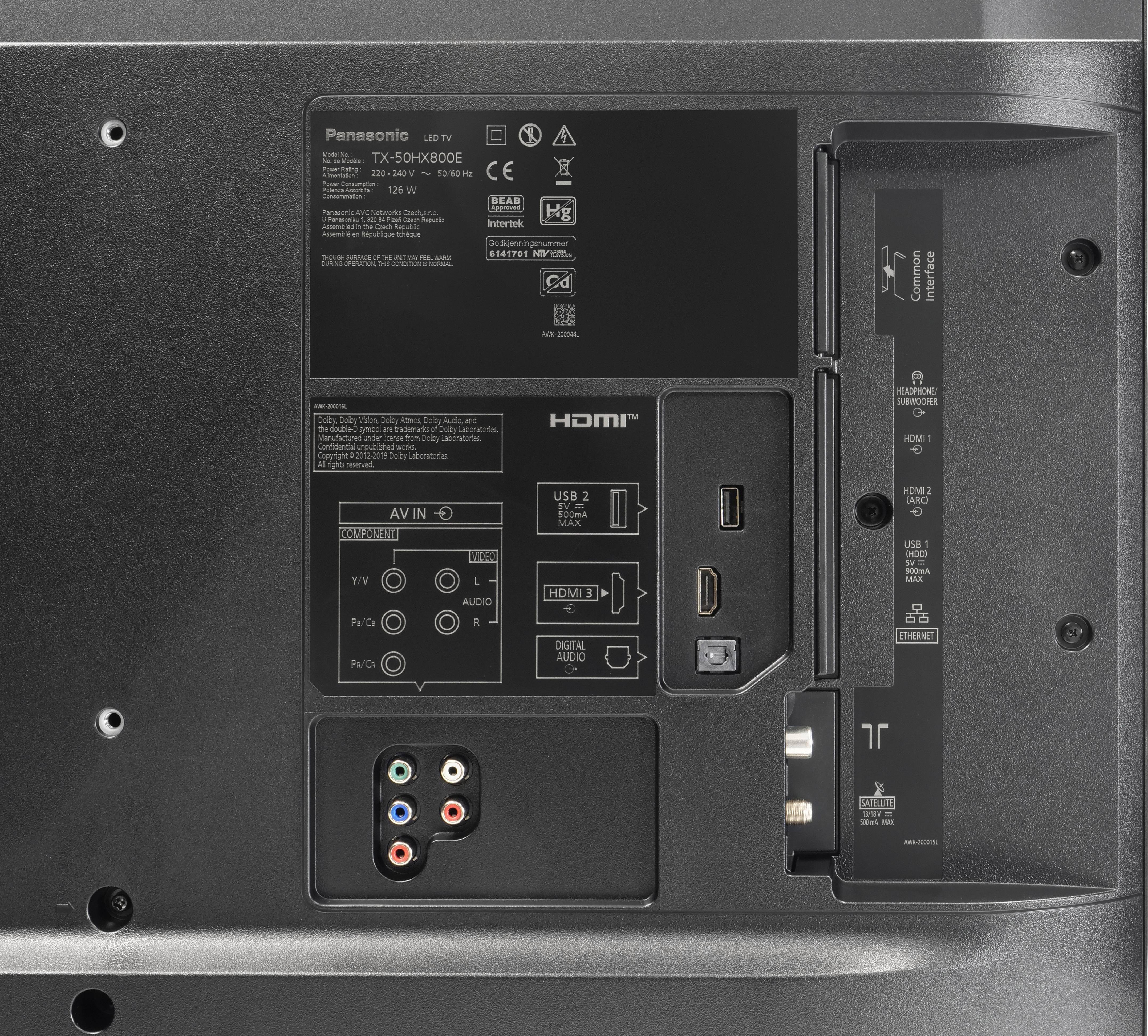 Panasonic TX-40HXW804 LED-TV 100cm 40 Zoll EEK G (A - G) DVB-T2, DVB-C, DVB-S2, UHD, Smart TV, WLAN, PVR ready, CI+ Schwarz
