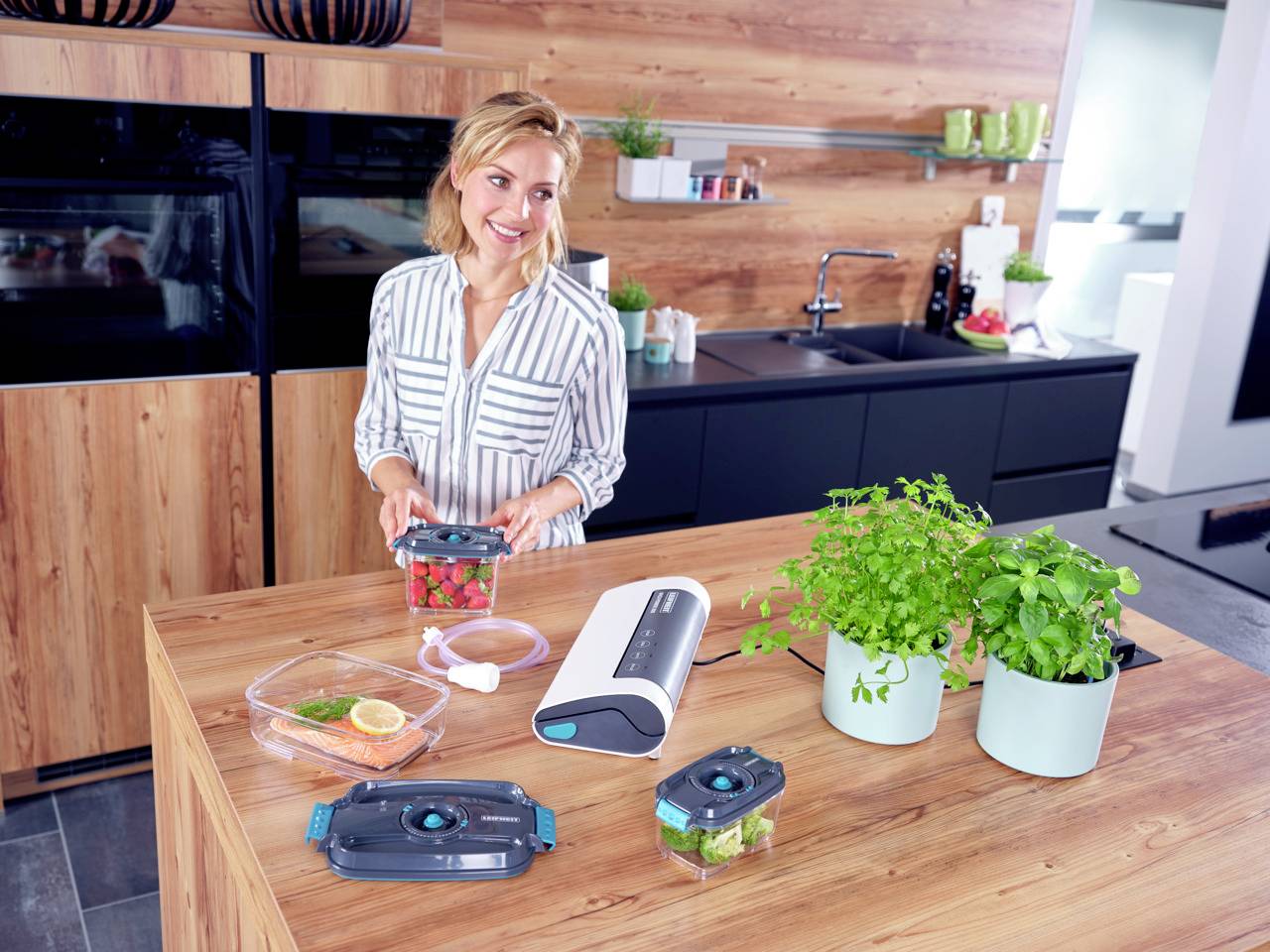 Leifheit 3235 Vacu Power 300 Vakuumierer (B x H x T) 370 x 95 x 215mm