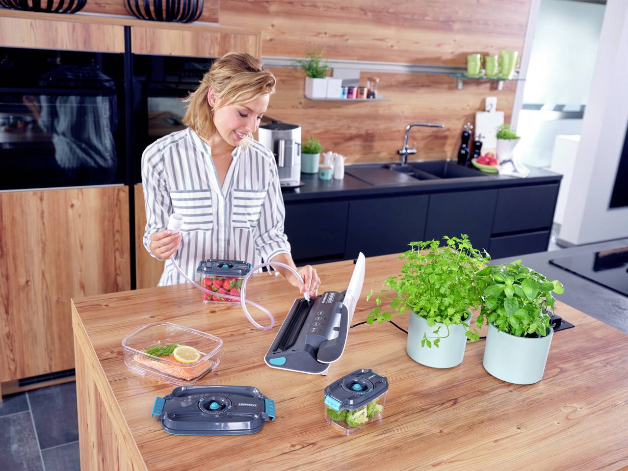 Leifheit 3235 Vacu Power 300 Vakuumierer (B x H x T) 370 x 95 x 215mm