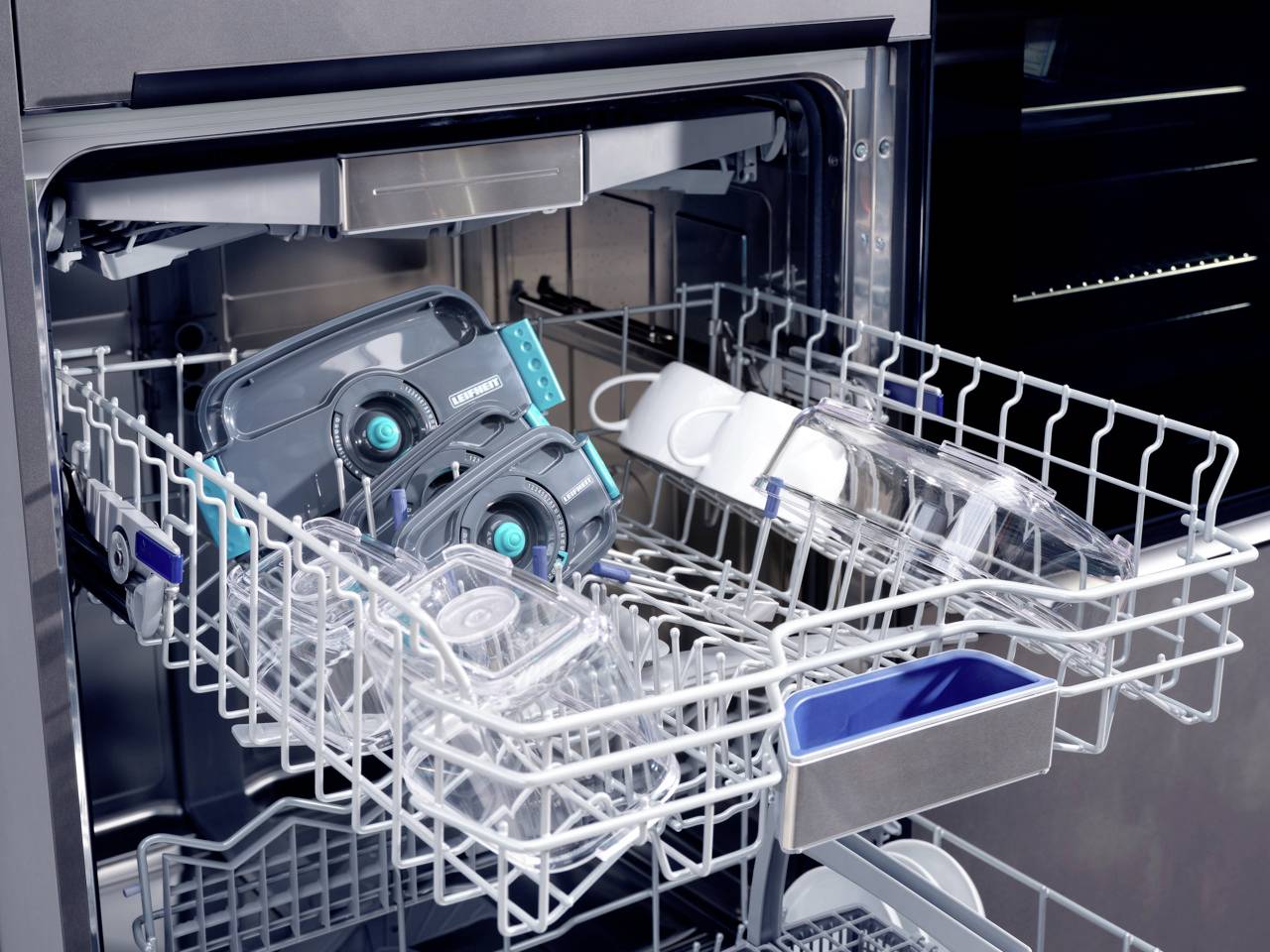 Leifheit 3233 3233 Vakuumbehälter Anthrazit, Türkis, Transparent