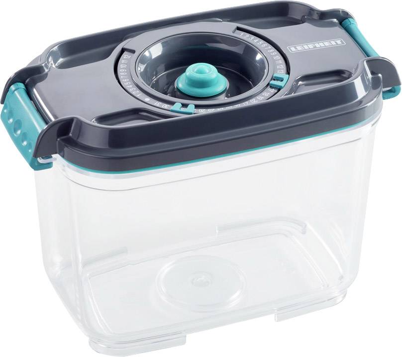 Leifheit 3233 3233 Vakuumbehälter Anthrazit, Türkis, Transparent