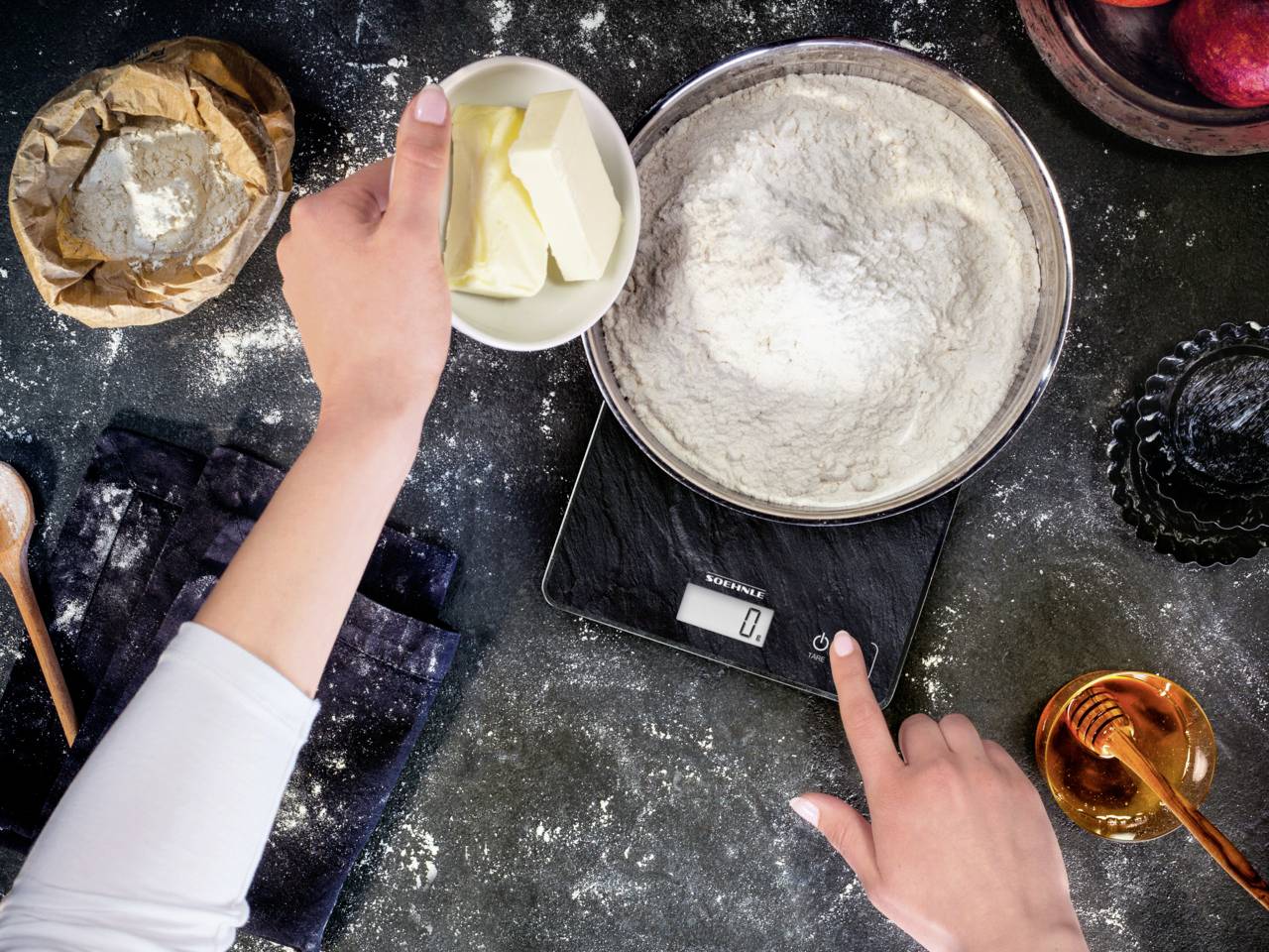 Soehnle Page Compact 300 Slate Digitale Küchenwaage digital Anthrazit