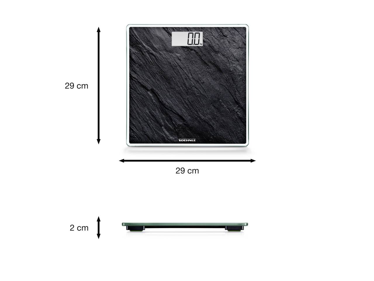 Soehnle Style Sense Compact 300 Slate Personenwaage digital Wägebereich (max.)=180kg Anthrazit