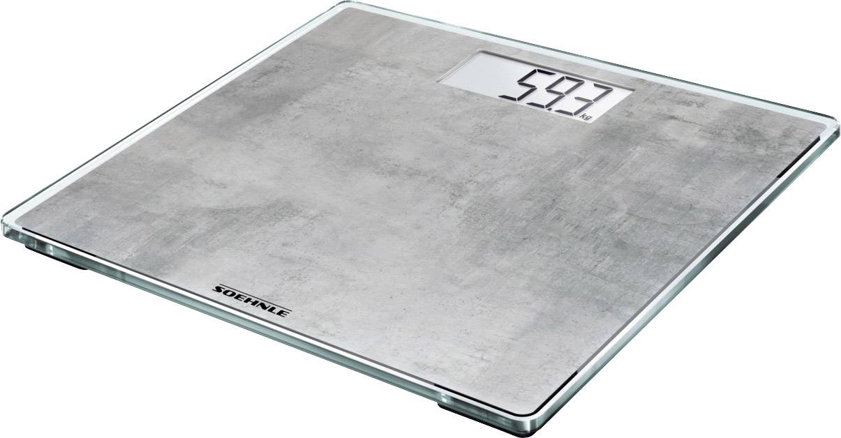 Soehnle Style Sense Compact 300 Concrete Personenwaage 63882 digital Wägebereich (max.)=180 kg Grau